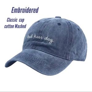 Bad hair day classic Embroidered navy blue baseball cap cotton washed